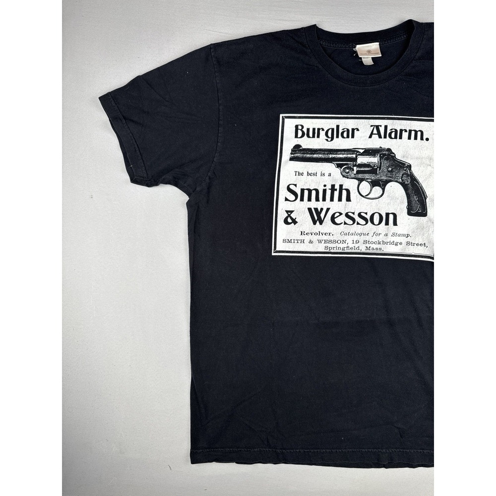 Vintage Smith & Wesson Burglar Alarm Revolver Pistol The Best T Shirt 2XL XXL - Picture 4 of 11